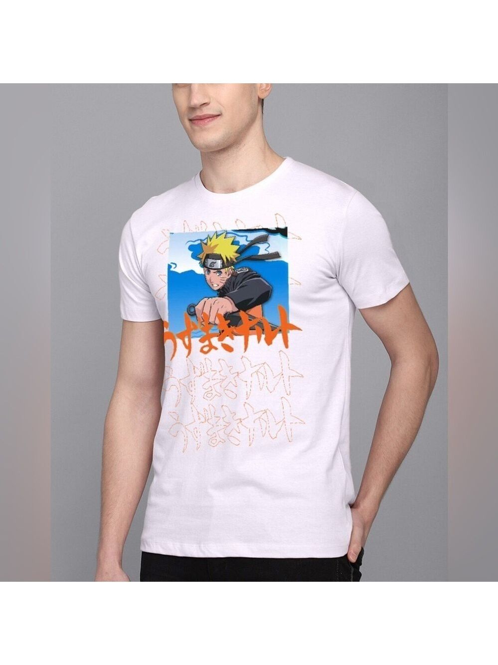 Vintage Naruto T-Shirt Men’s 2XL Short Sleeves White